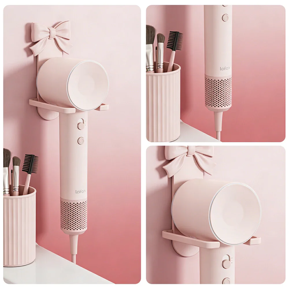 NEVORA High-Speed Hair Dryer - Intelligent Temperature Control, 200M Negative Ions, Low Noise, Magnetic Nozzle - Pink - Image 3