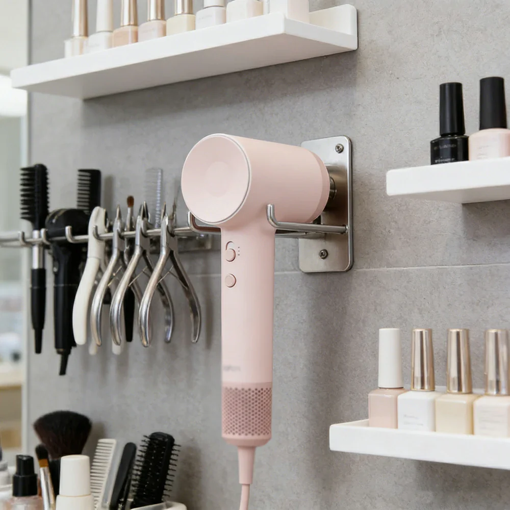 NEVORA High-Speed Hair Dryer - Intelligent Temperature Control, 200M Negative Ions, Low Noise, Magnetic Nozzle - Pink - Image 4