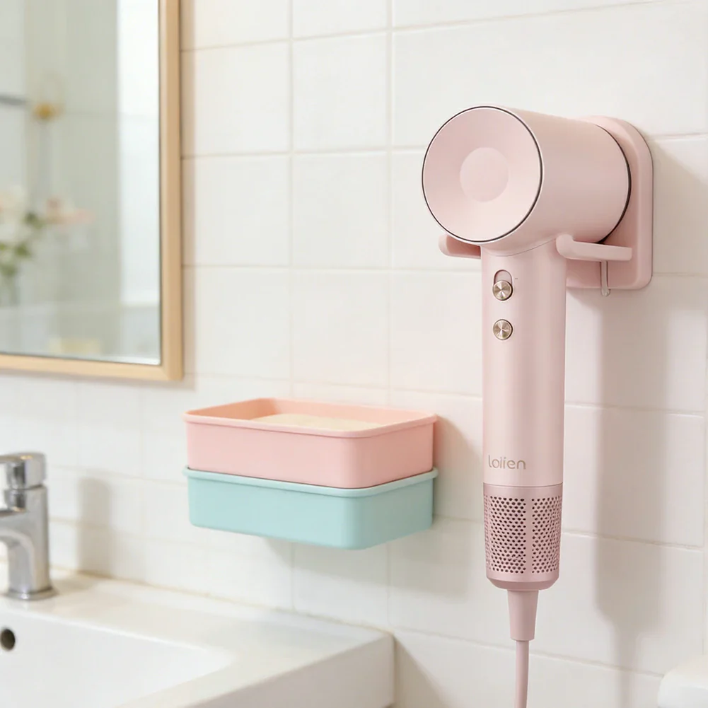 NEVORA High-Speed Hair Dryer - 110,000RPM Powerful Airflow, Nylon Fibreglass Body, Negative Ion Care, Magnetic Nozzle - Pink - Image 2