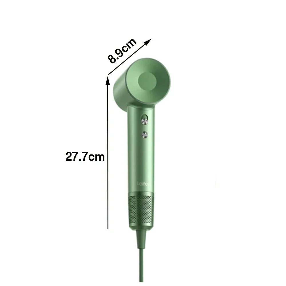 NEVORA High-Speed Hair Dryer - 110,000RPM Powerful Airflow, Nylon Fibreglass Body, Negative Ion Care, Magnetic Nozzle - Green - Image 5