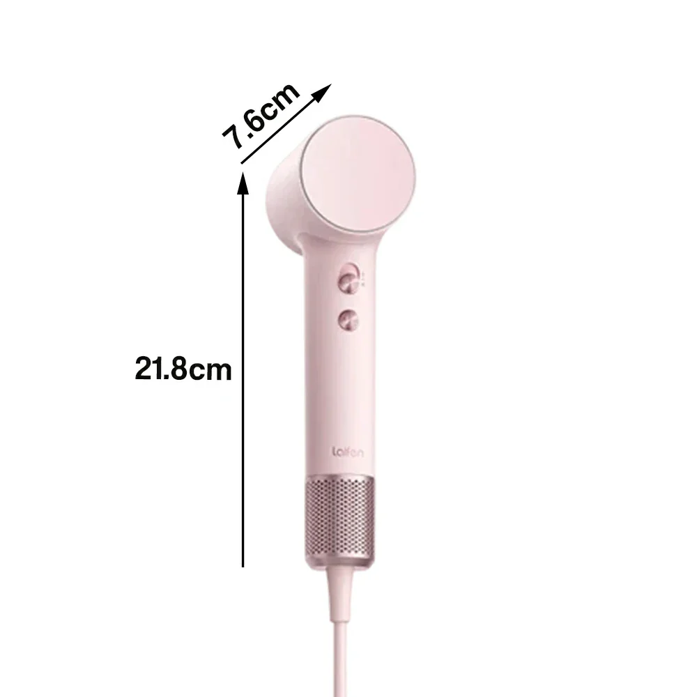 NEVORA High-Speed Hair Dryer - 110,000RPM Powerful Airflow, Soft-Touch Coating, 200M Negative Ions, Child Safe Mode - Pink - Image 5