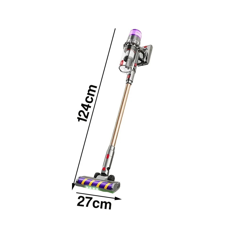 NEVORA Cordless Vacuum Cleaner with Green Light Dust Detection 45000Pa Suction Vacuum and Mop Anti Tangle Roller - Silver - Image 5