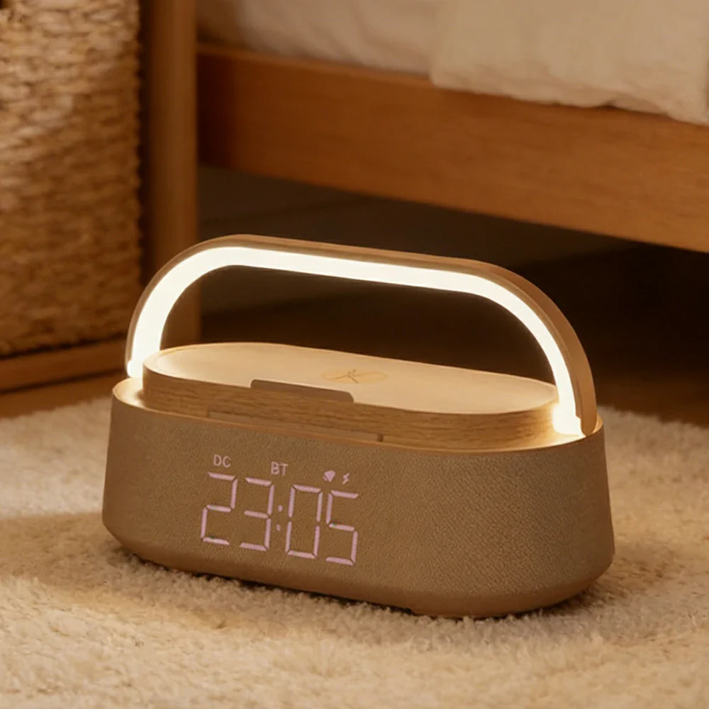 NEVORA Portable Bluetooth Speaker Wireless Charger Touch Dimming with Carry Handle - Image 2