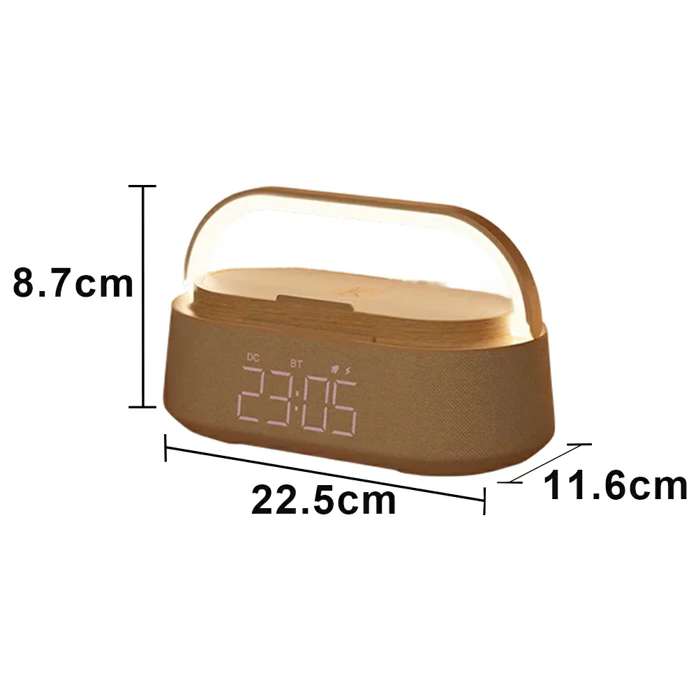 NEVORA Portable Bluetooth Speaker Wireless Charger Touch Dimming with Carry Handle - Image 5