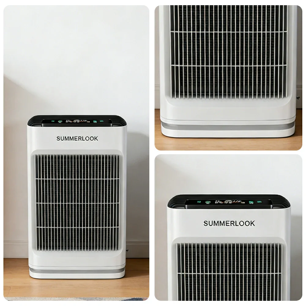 NEVORA Automatic Pet Hair Air Purifier - AI Strong Suction, H13 HEPA Filtration, Allergy Relief, Quiet Operation - White - Image 3