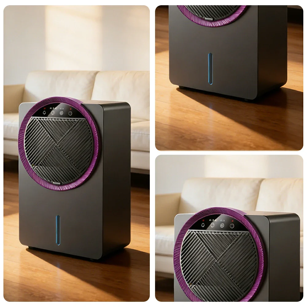 NEVORA Whole Home Dehumidifier - One Hundred Square Metres Coverage, Smart Humidity Control, Low Noise, Anti-Mould & Bacteria - Purple - Image 3