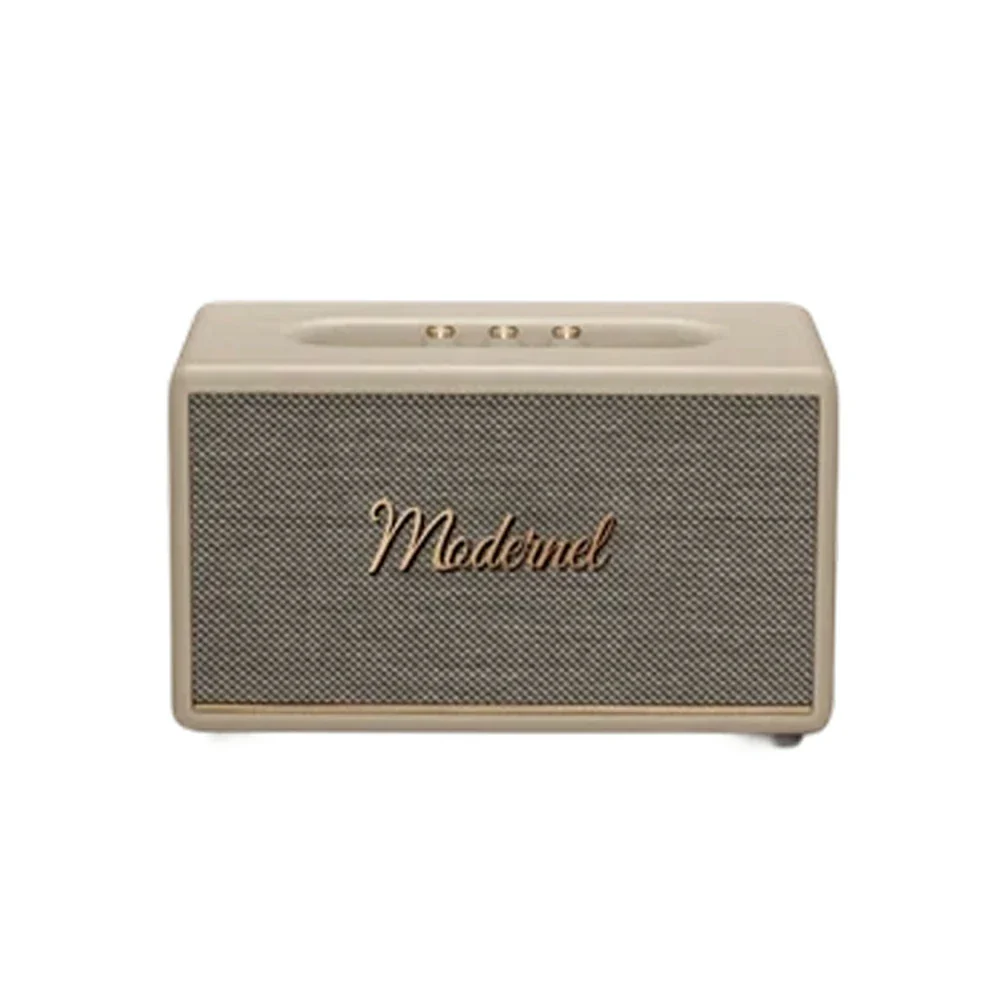NEVORA Retro Bluetooth Speaker 60W Powerful Sound Dolby Surround Deep Bass Classic Knob Design - White
