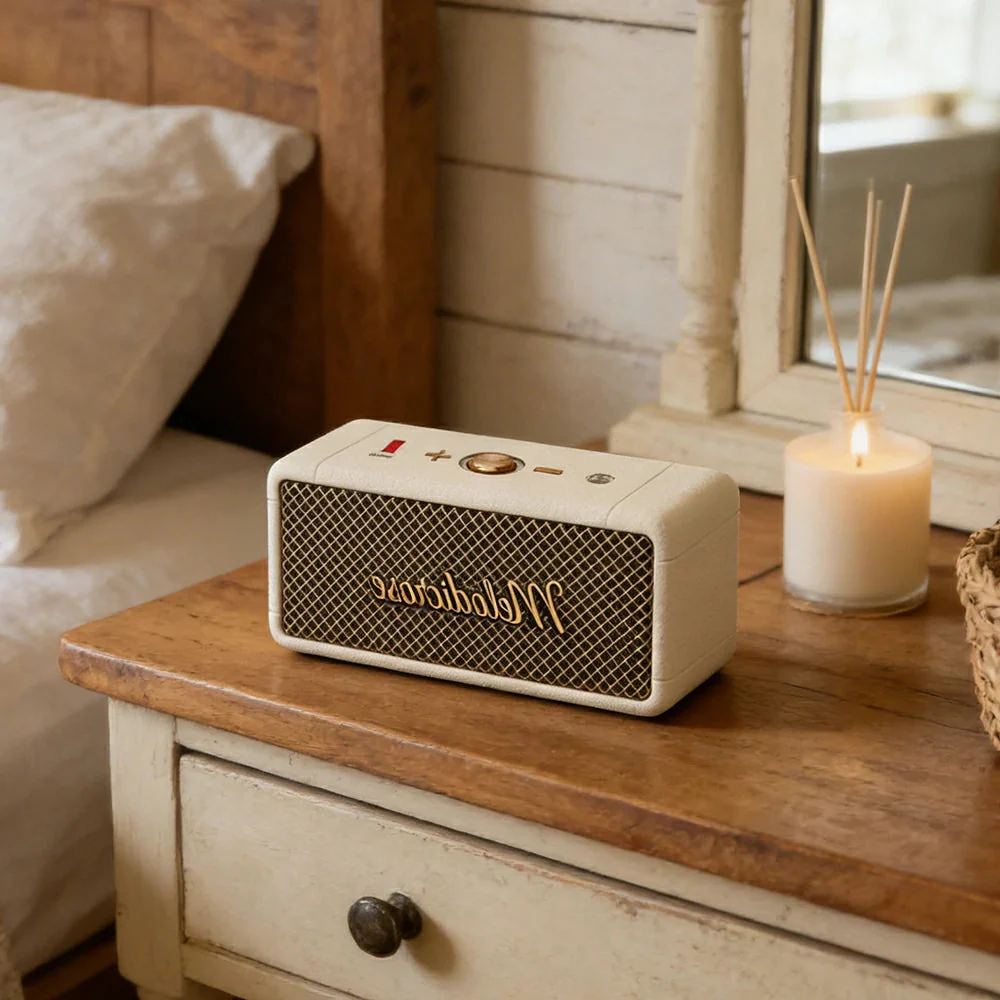 NEVORA Portable Bluetooth Speaker Waterproof Dustproof Long Battery Life Compact Design - White - Image 2