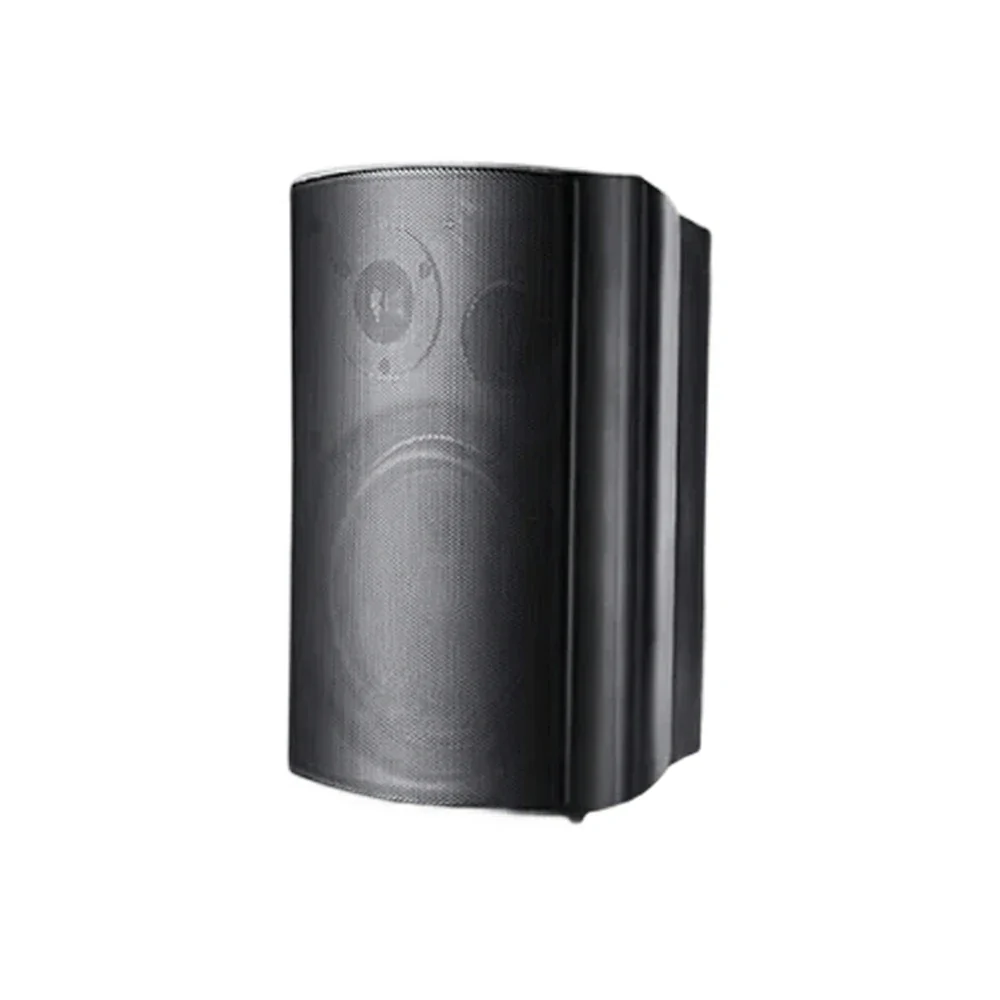 NEVORA Wireless Wall Mounted Speaker Long Range Signal Microphone Input ABS Commercial Design - Black