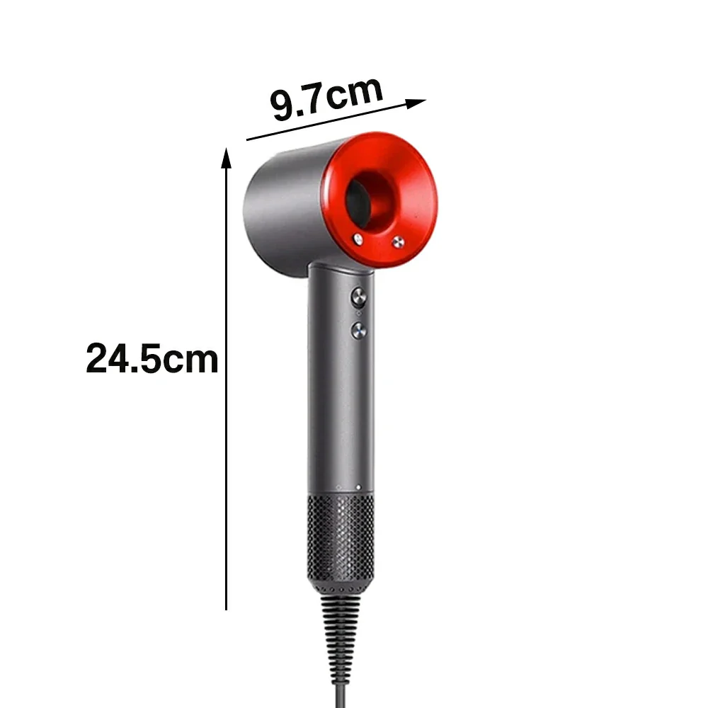 NEVORA High-Speed Hair Dryer - 120,000RPM Brushless Motor, 30m/s Powerful Airflow, Smart Care Modes, Magnetic Nozzle - Red - Image 5