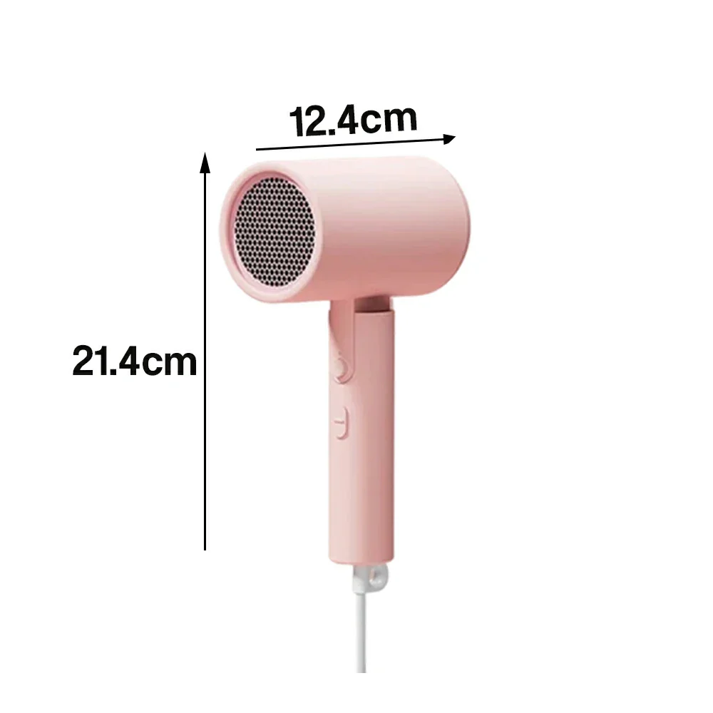 NEVORA Foldable Hair Dryer - 18,000RPM DC Motor, Negative Ion Care, Dual Speed & Heat Settings, Travel Friendly Design - Pink - Image 5