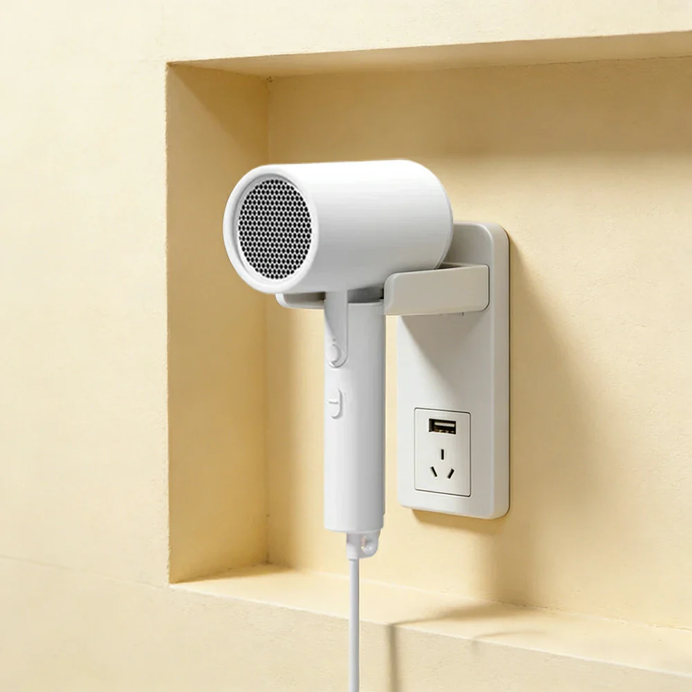 NEVORA Foldable Hair Dryer - 18,000RPM DC Motor, Negative Ion Care, Dual Speed & Heat Settings, Travel Friendly Design - White - Image 2