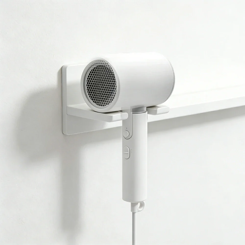 NEVORA Foldable Hair Dryer - 18,000RPM DC Motor, Negative Ion Care, Dual Speed & Heat Settings, Travel Friendly Design - White - Image 4