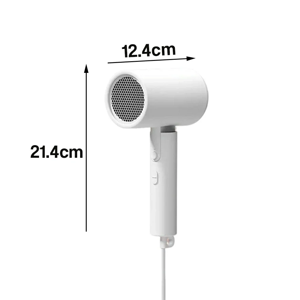 NEVORA Foldable Hair Dryer - 18,000RPM DC Motor, Negative Ion Care, Dual Speed & Heat Settings, Travel Friendly Design - White - Image 5