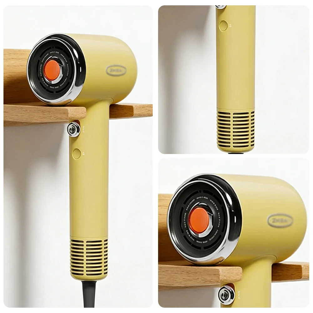 NEVORA High-Speed Hair Dryer - 110,000RPM Fast Drying, Dual Ion Technology, Ultra-Quiet 56dB, Family & Pet Friendly - Yellow - Image 3