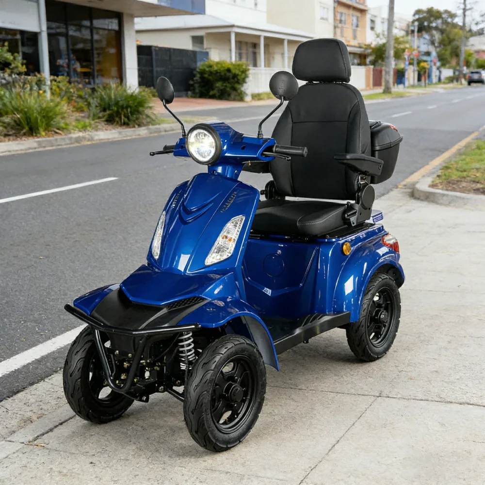 ROLLUX F2A 1000W 4 Wheels Mobility Scooter 300KG Weight Capacity - Blue - Image 2
