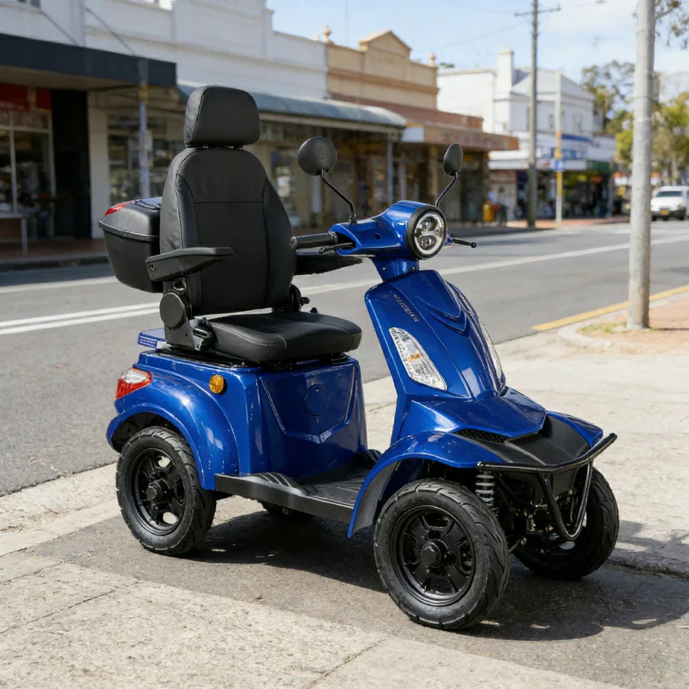ROLLUX F2A 1000W 4 Wheels Mobility Scooter 300KG Weight Capacity - Blue - Image 4
