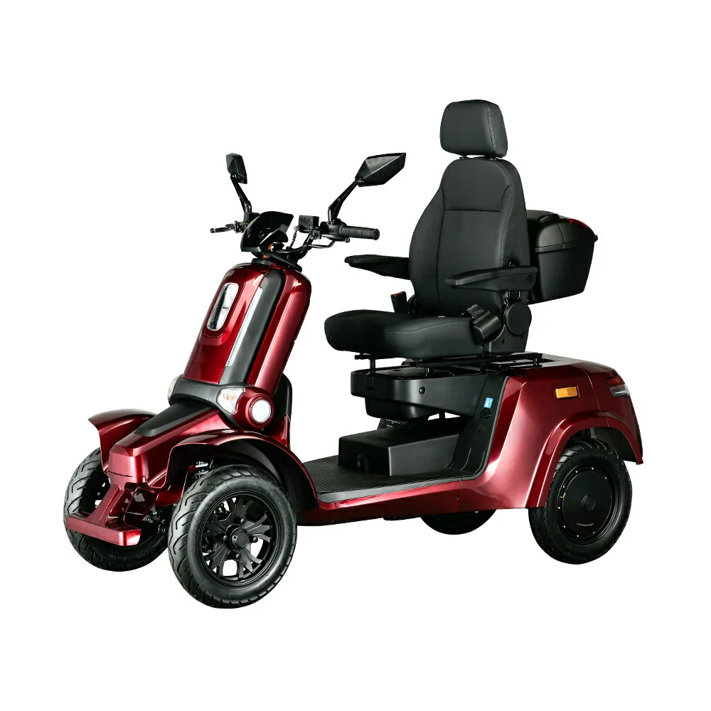ROLLUX E4 1000W 4 Wheels Mobility Scooter 300KG Weight Capacity - Red