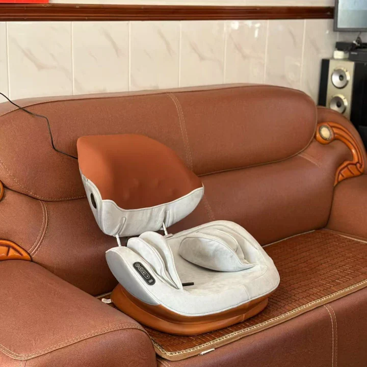 RELAXA 3D Massage Seat Cushion with Heat, Airbag Compression & Vibration, PU Leather, Adjustable Ergonomic Foldable Design - Image 4