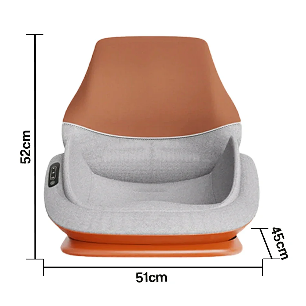 RELAXA 3D Massage Seat Cushion with Heat, Airbag Compression & Vibration, PU Leather, Adjustable Ergonomic Foldable Design - Image 5