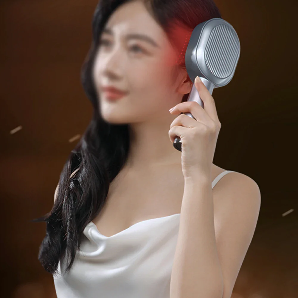 RELAXA Scalp Massager with EMS Red Light Deep Kneading Multi Mode Wireless Hair Care - Blue - Image 2
