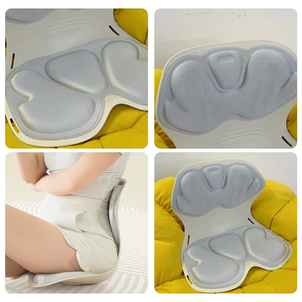 RELAXA Heated Lumbar Support Cushion, Graphene Heating, High-Density Foam, Ergonomic Curved Design for Home & Office - Grey - Image 3
