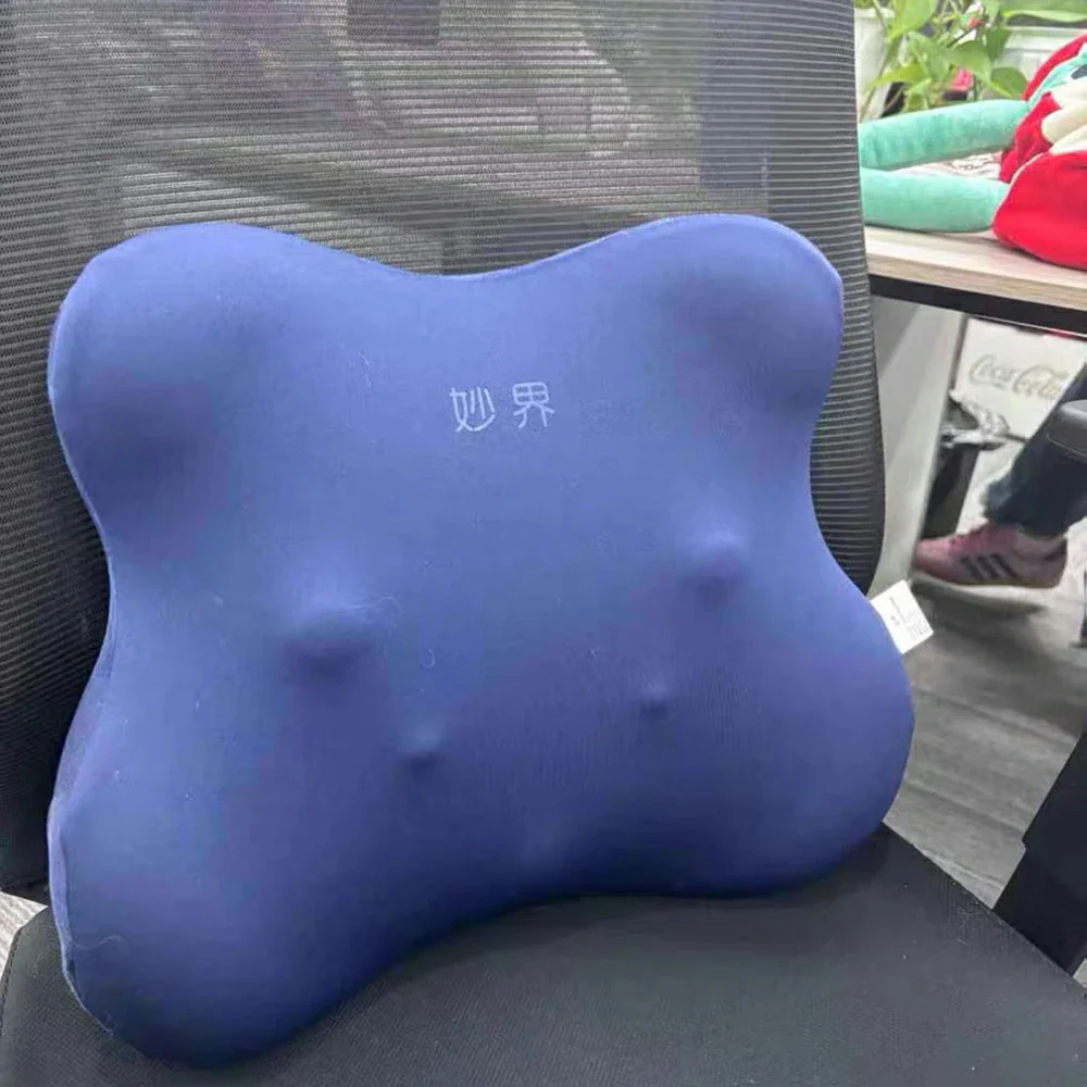 RELAXA Heated Lumbar Massage Cushion, Kneading Massage & Dual Heat, High-Density Foam, Ergonomic Butterfly Design - Image 4