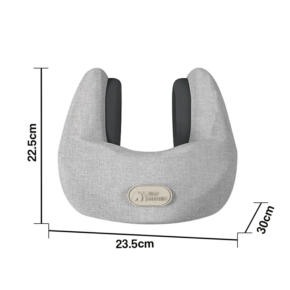 RELAXA Heated Neck Support Massager, Temperature-Controlled Heat & Kneading Massage, Plush Fabric, Ergonomic U-Shaped 3D Design - Grey - Image 5