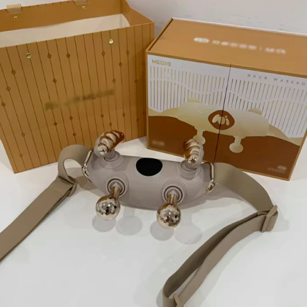 RELAXA Cordless Full-Body Massager, Five-Finger Kneading & Red Light Heat, Brushless Motor, Adjustable Strap Design - Gold - Image 2