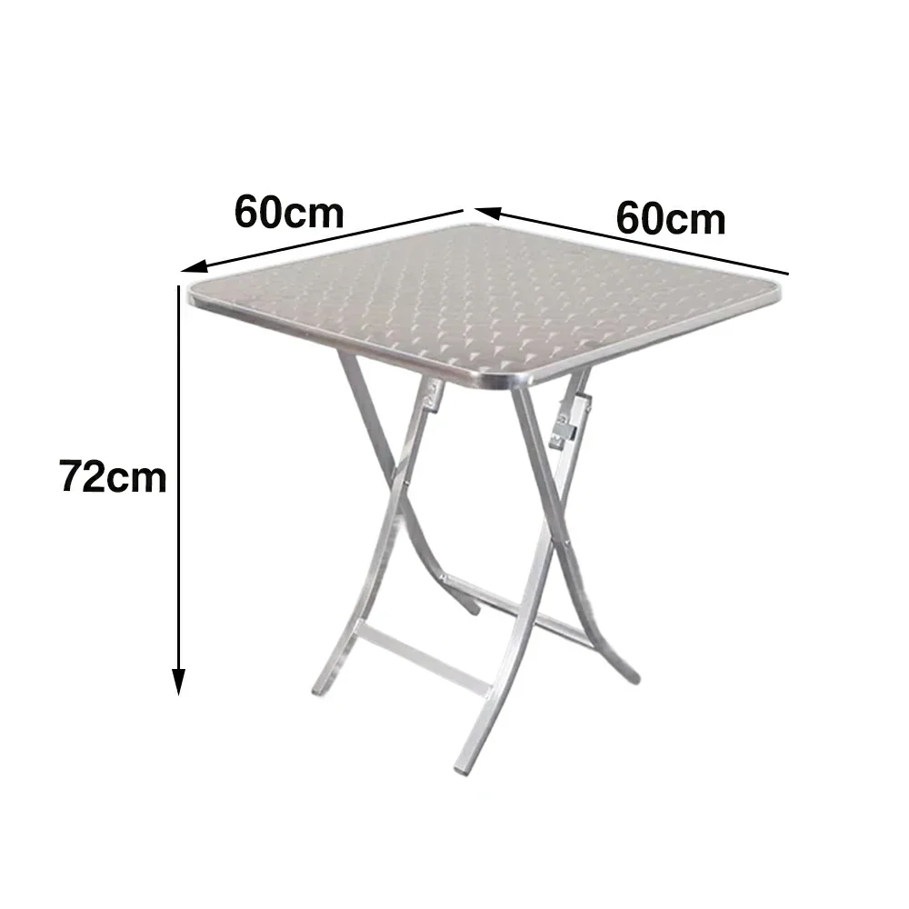 SOLARA Foldable Aluminium Square Outdoor Table Heavy Duty 200kg Load Thick Top Portable Multi-Size 60/70/80cm for Patio Camping - Image 5