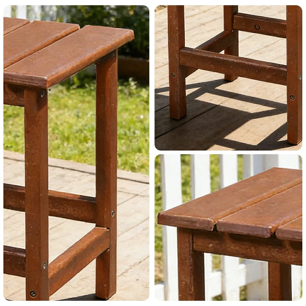 SOLARA Chair - Folding Outdoor Lounge Chair, Weather-Resistant HDPE Material, Classic Patio Garden Seating - Coffee - Image 8