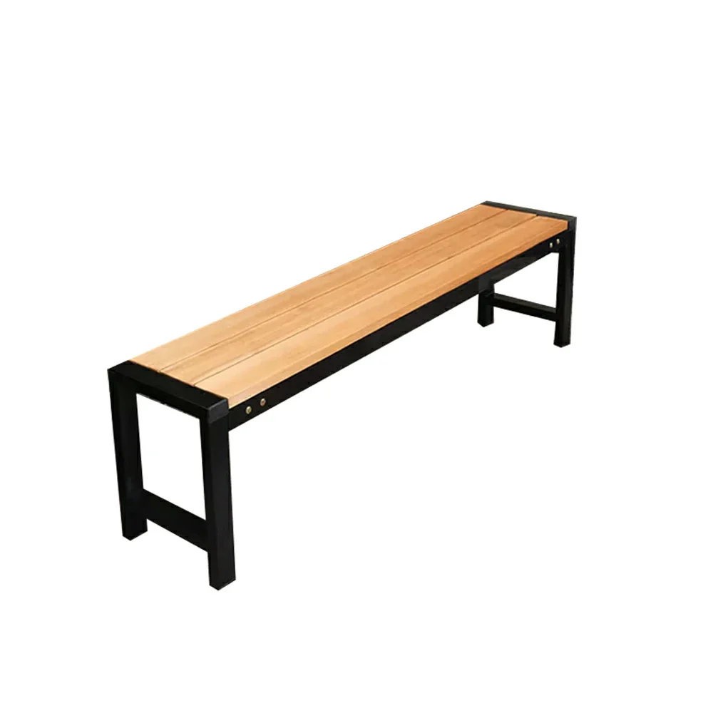 SOLARA 120/150cm Outdoor Bench Seat - Heavy-Duty Cast Aluminium Frame, Solid Timber Slats, Weather-Resistant & Ground-Fixable Design - Wood