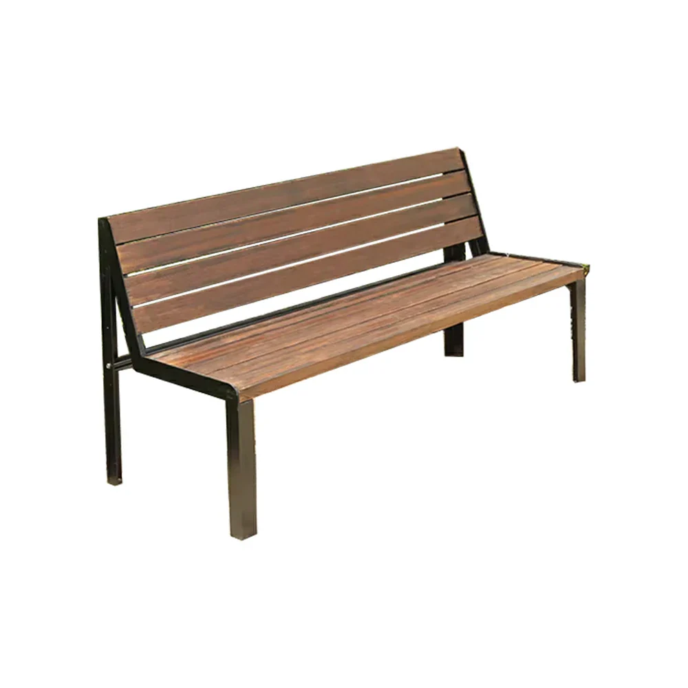 SOLARA 120/150cm Outdoor Bench Seat with Backrest - Heavy-Duty Cast Aluminium Frame, Solid Timber Slats, Weather-Resistant & Ground-Fixable - Walnut