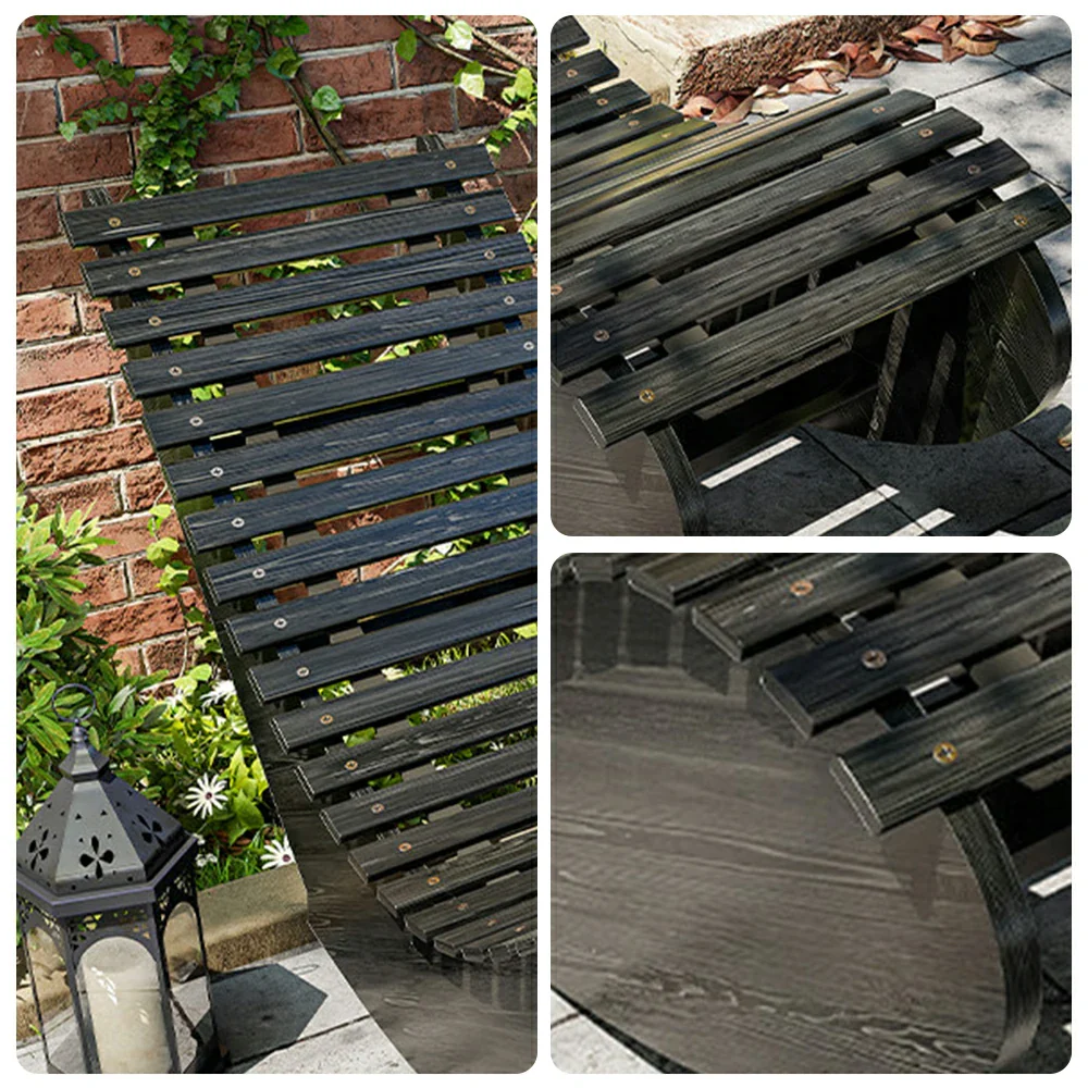SOLARA Outdoor Rocking Chair - Smooth Curved Rocking Design, Solid Timber Construction, Weather-Resistant & Reinforced Frame - Black - Image 3