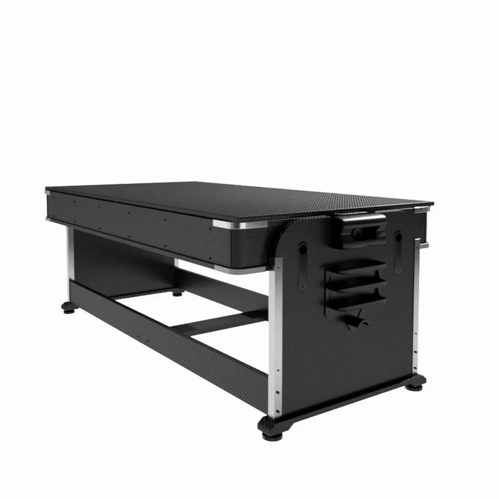 VERSA 4-IN-1 6FT Convertible Game Table - Air Hockey, Pool, Table Tennis & Dining, Space-Saving Black Frame, Free Accessories - Red Felt - Image 6