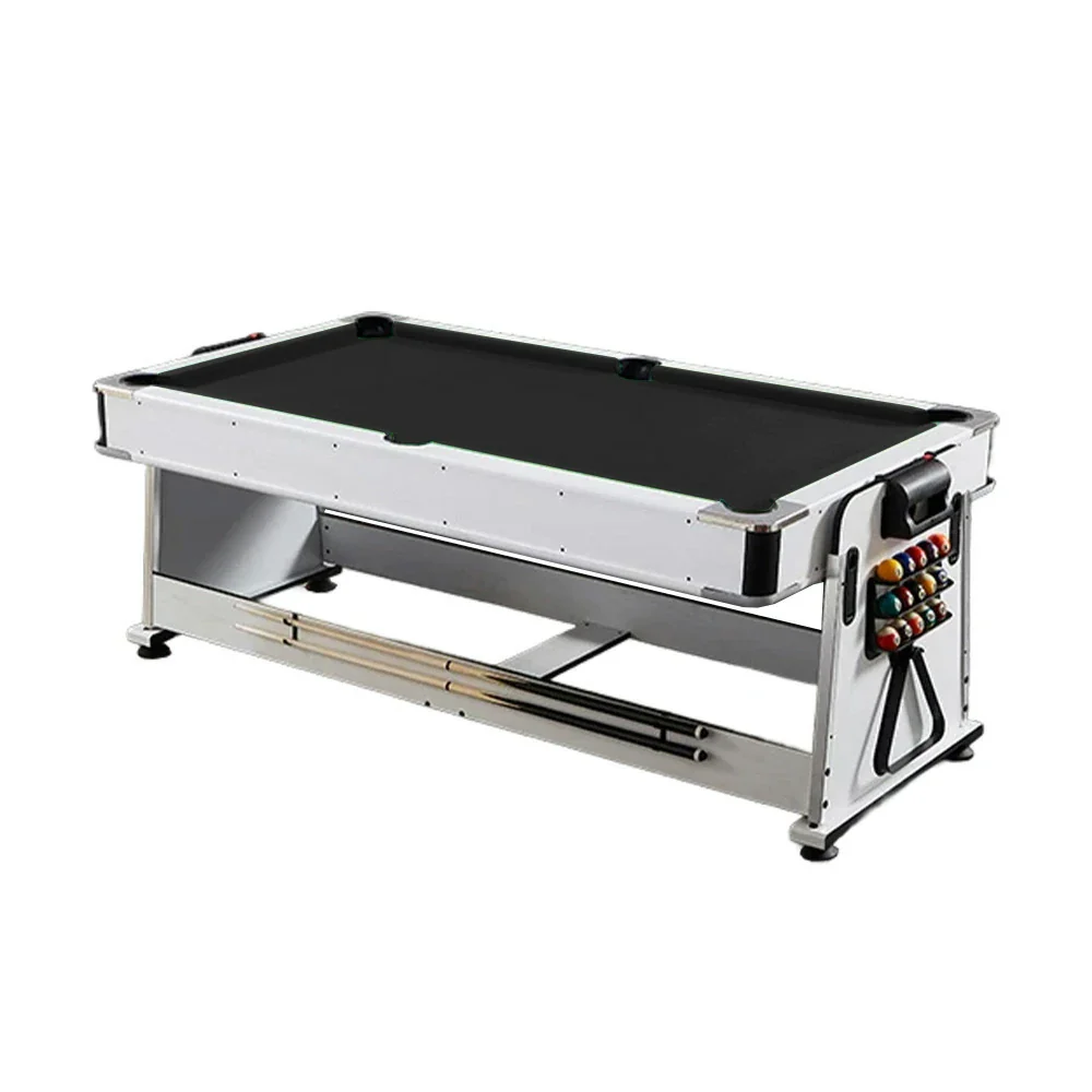 VERSA NEW 2026 UPGRADE MODEL 4-IN-1 6FT Convertible Game Table – Air Hockey, Pool, Table Tennis & Dining, Space-Saving White Frame, Free Accessories - Black Felt - Image 2