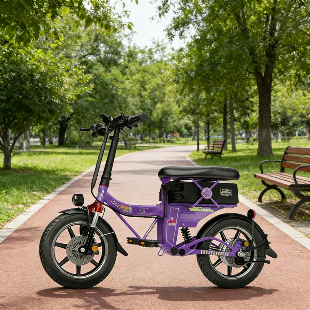 VOLTUS Foldable Electric Scooter, 48V55AH Battery, Hydraulic Suspension, Aviation-Grade Alloy Frame, Vacuum Tyres, Waterproof Motor - Purple - Image 4