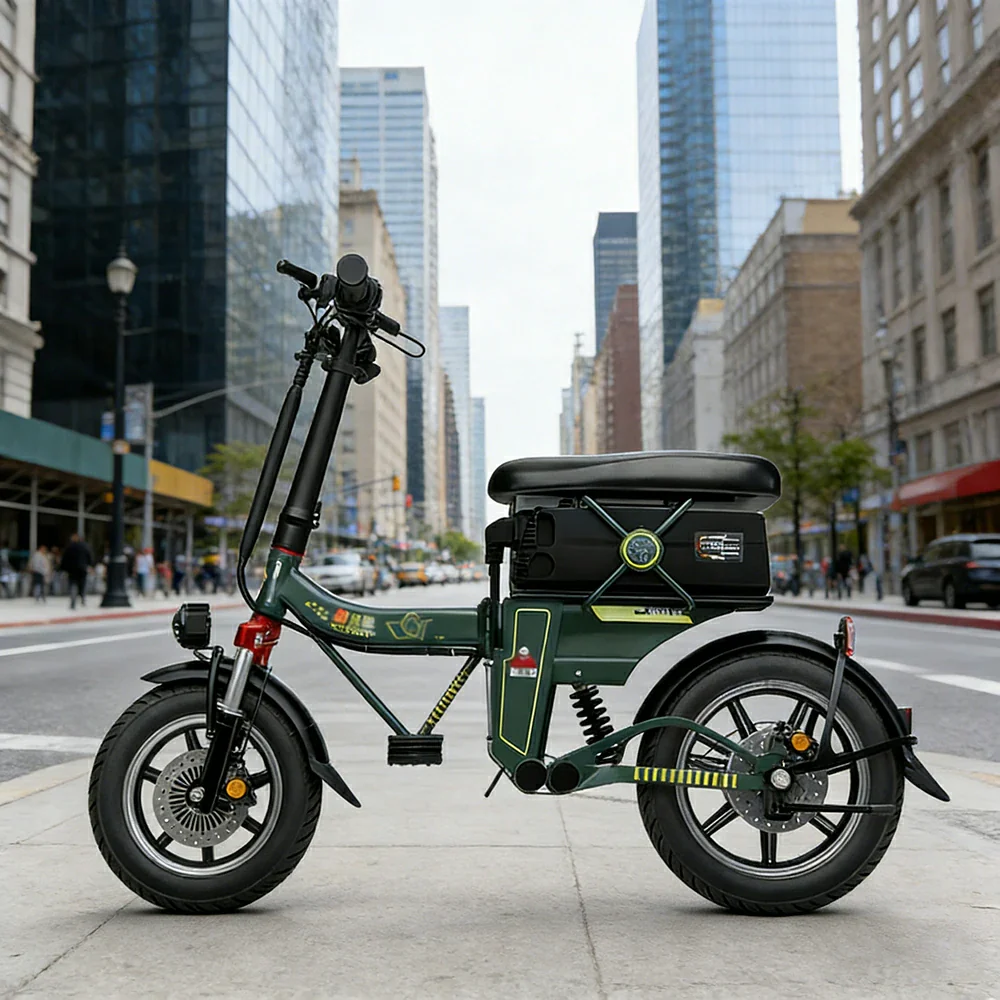 VOLTUS Foldable Electric Scooter, 48V55AH Battery, Hydraulic Suspension, Aviation-Grade Alloy Frame, Vacuum Tyres, Waterproof Motor - Green - Image 2