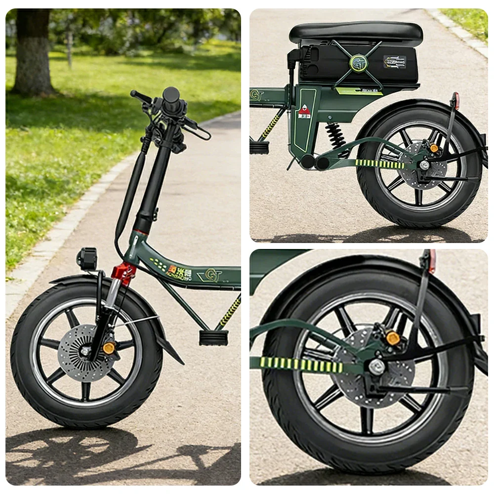 VOLTUS Foldable Electric Scooter, 48V55AH Battery, Hydraulic Suspension, Aviation-Grade Alloy Frame, Vacuum Tyres, Waterproof Motor - Green - Image 3
