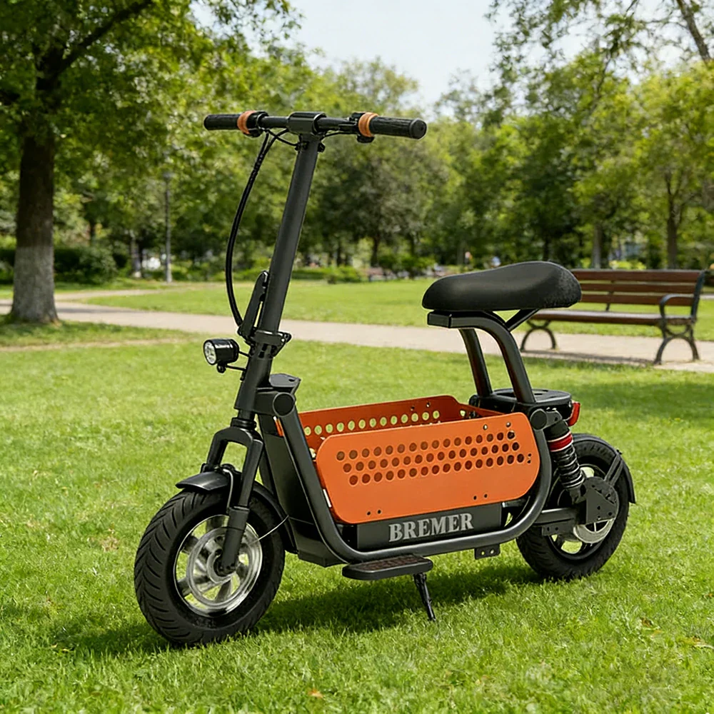 VOLTUS Foldable Electric Scooter Bike, 48V500W Motor, Triple Riding Modes, High Carbon Steel & Aluminium Frame, Large Storage Basket, Dual Suspension - Image 2