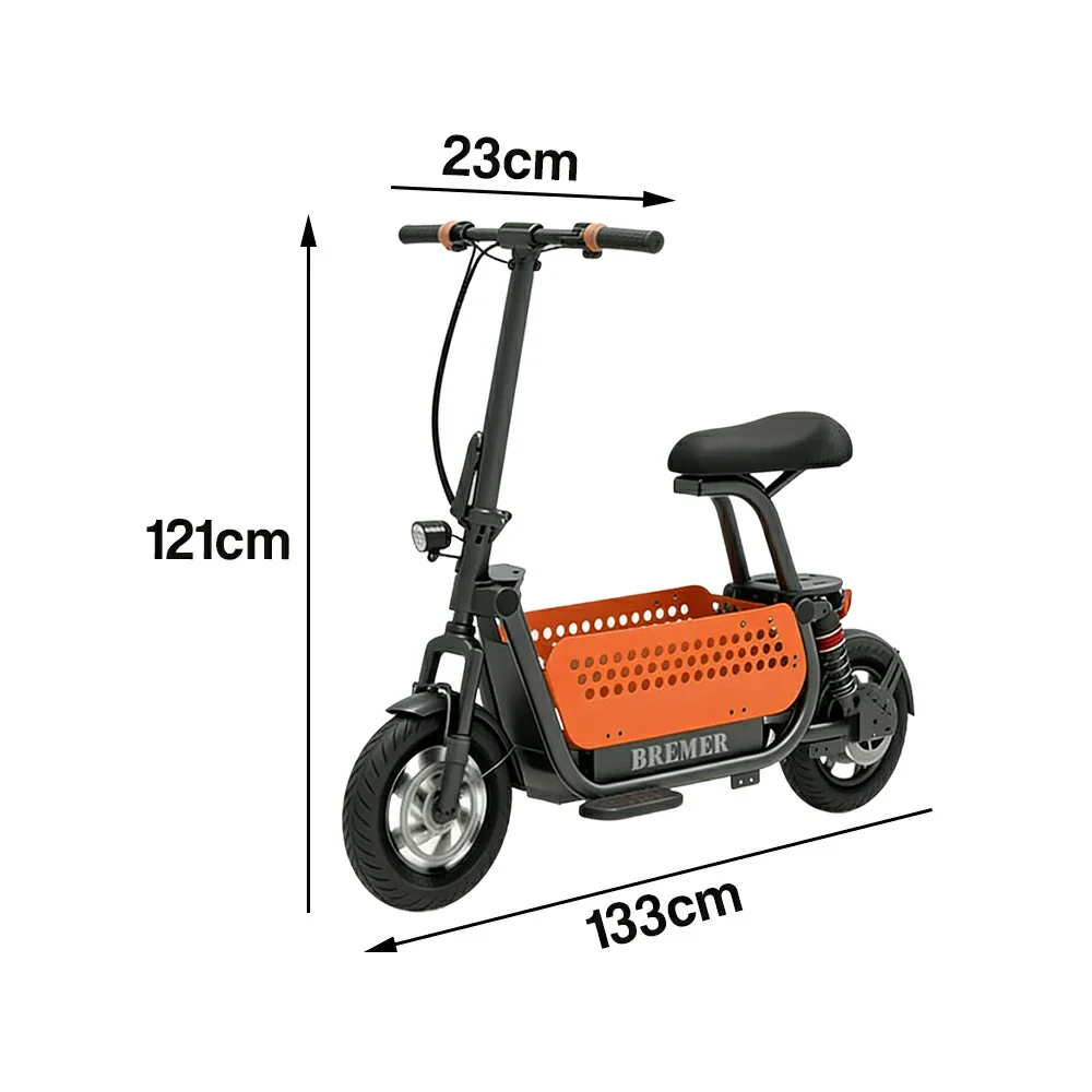 VOLTUS Foldable Electric Scooter Bike, 48V500W Motor, Triple Riding Modes, High Carbon Steel & Aluminium Frame, Large Storage Basket, Dual Suspension - Image 5