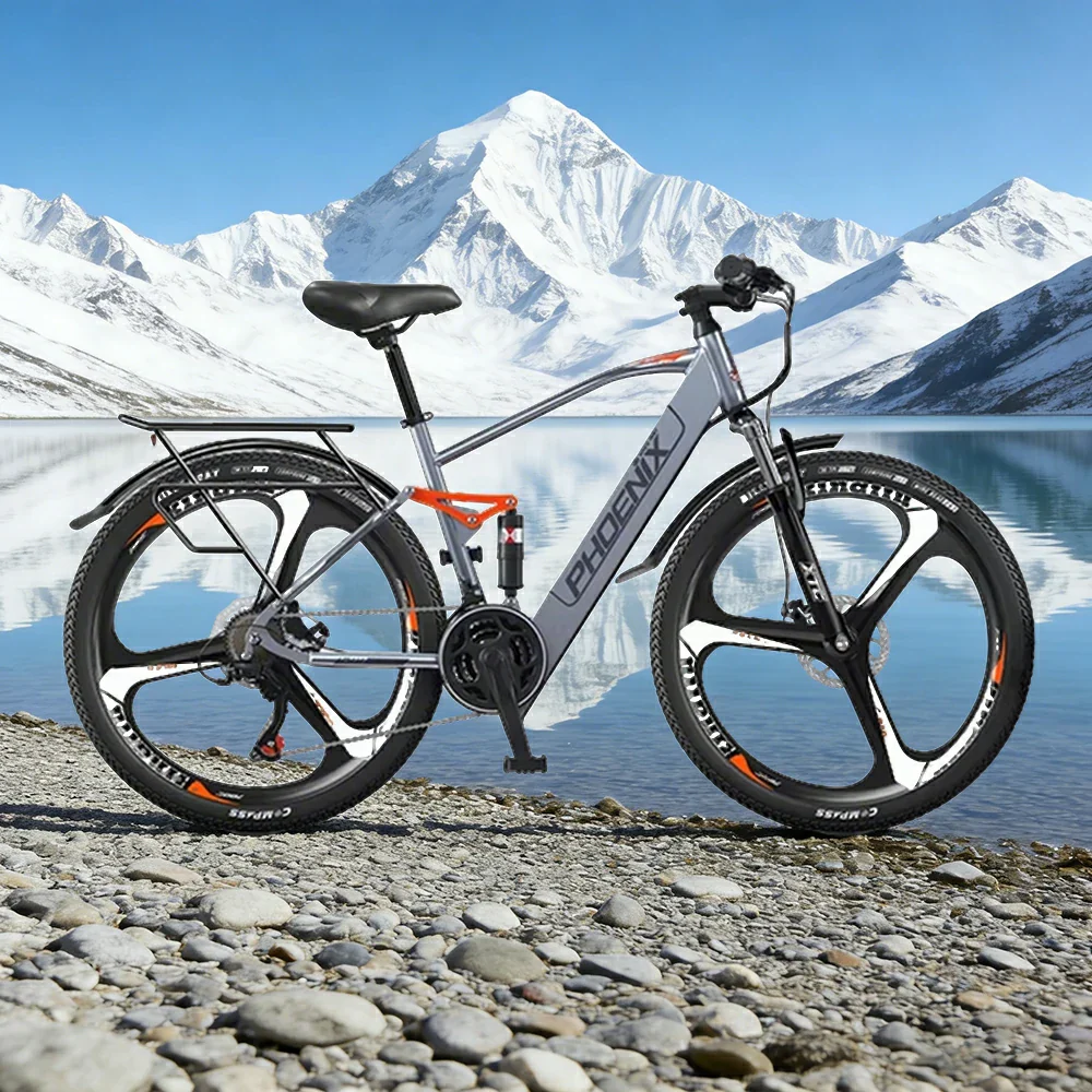 VOLTUS 26-Inch Electric Bike, 48V400W Motor, 21-Speed Gears, High Carbon Steel Frame, Dual Suspension, Hidden Waterproof Battery, One-Piece Wheels - Image 2